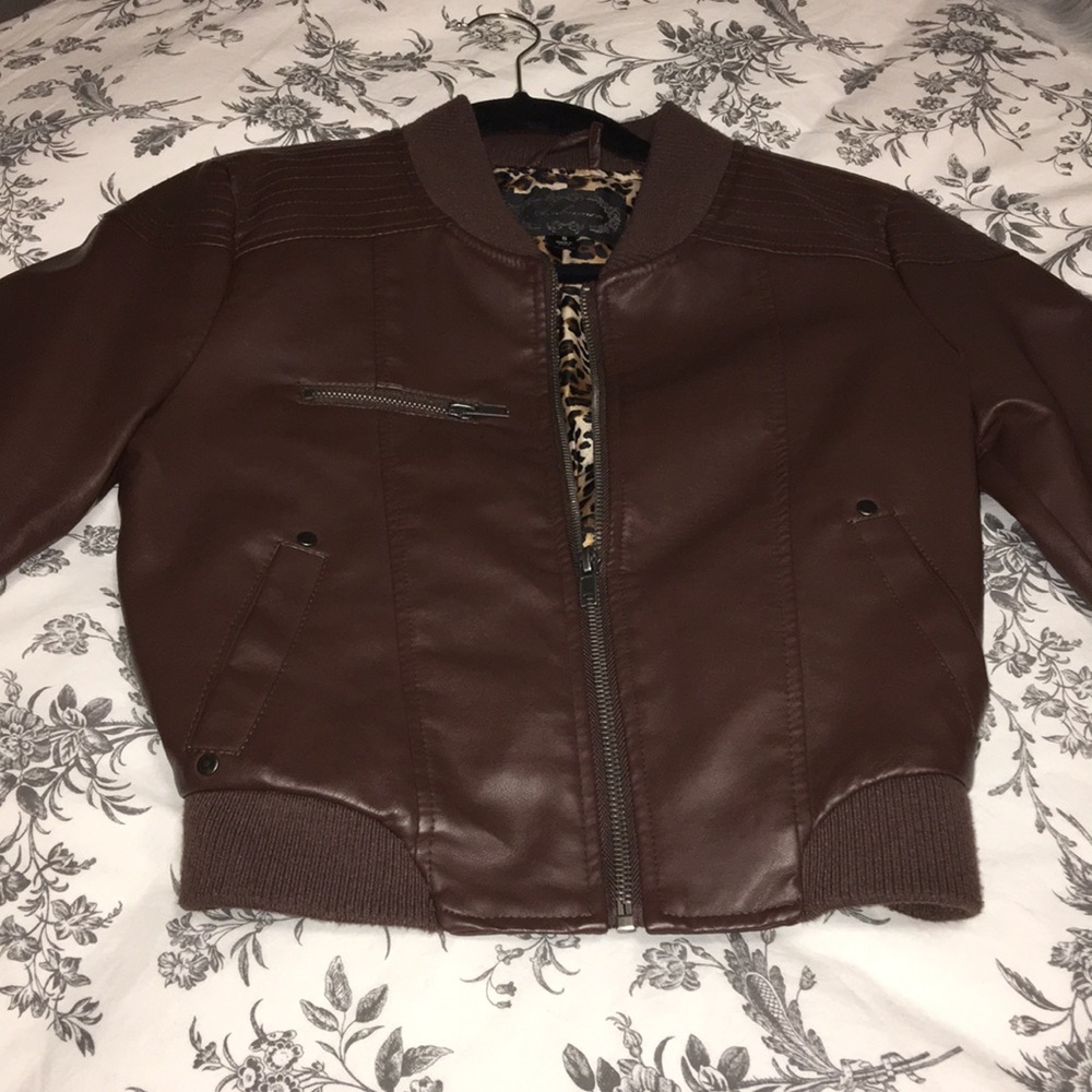 Brown faux jacket